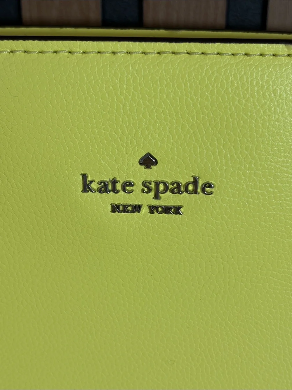 Kate Spade Patterson Drive Geraldine satchel bag in the vibrant Limelight